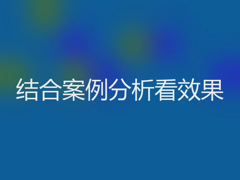 结合案例分析看效果
