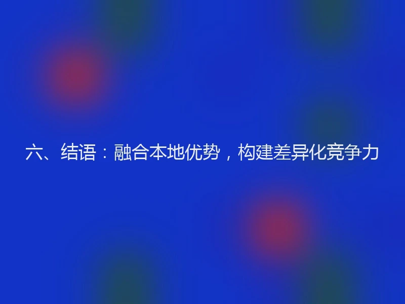 六、结语：融合本地优势，构建差异化竞争力