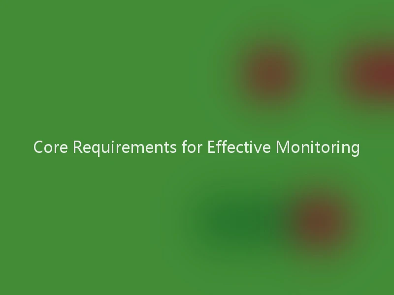 Core Requirements for Effective Monitoring