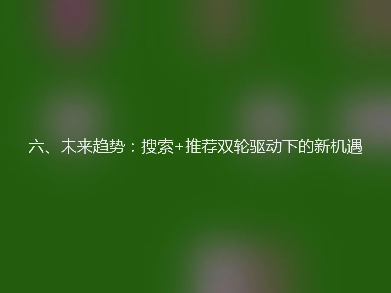 六、未来趋势：搜索+推荐双轮驱动下的新机遇