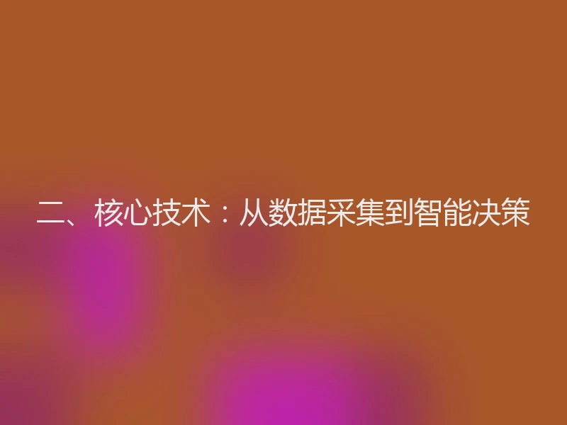 二、核心技术：从数据采集到智能决策