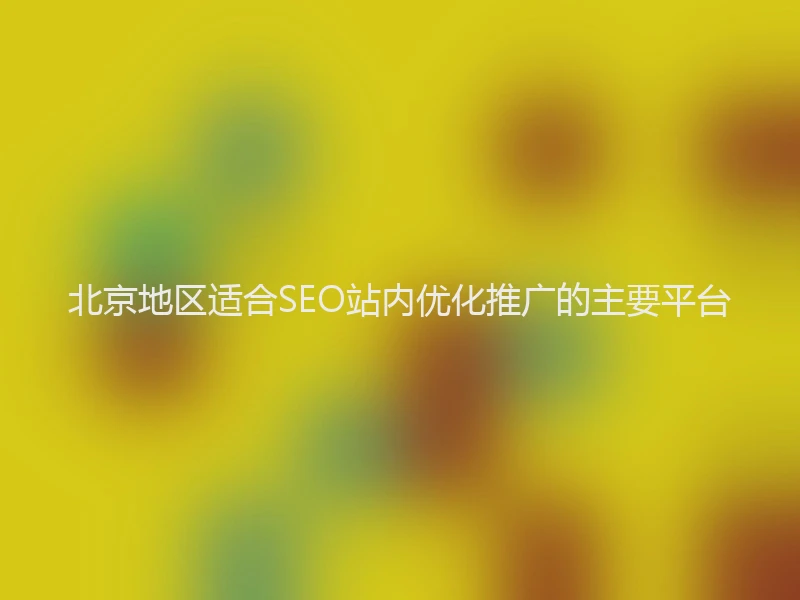 北京地区适合SEO站内优化推广的主要平台