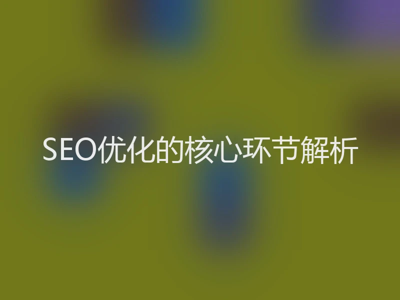 SEO优化的核心环节解析
