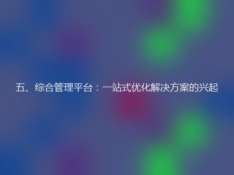 五、综合管理平台：一站式优化解决方案的兴起