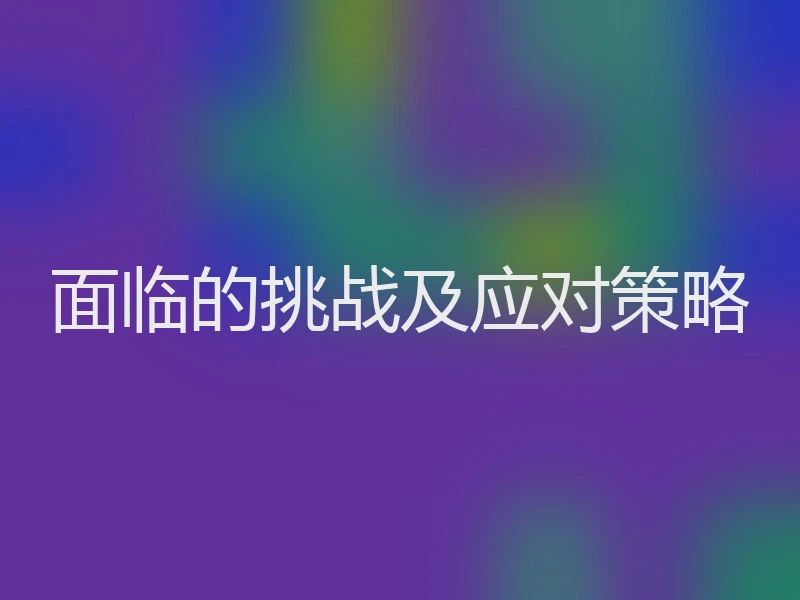 面临的挑战及应对策略