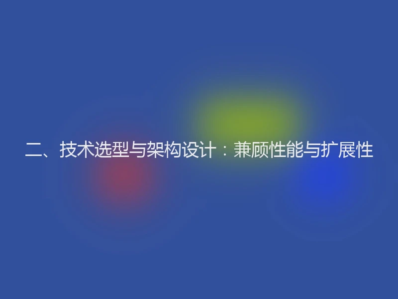 二、技术选型与架构设计：兼顾性能与扩展性