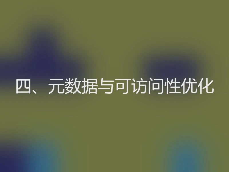 四、元数据与可访问性优化
