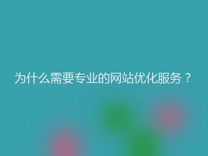 为什么需要专业的网站优化服务？
