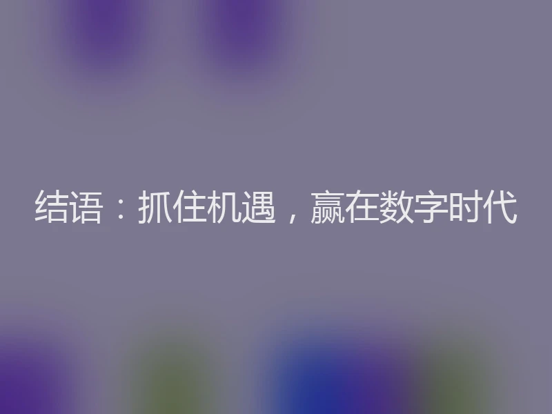 结语：抓住机遇，赢在数字时代
