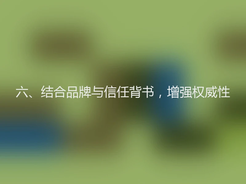 六、结合品牌与信任背书，增强权威性