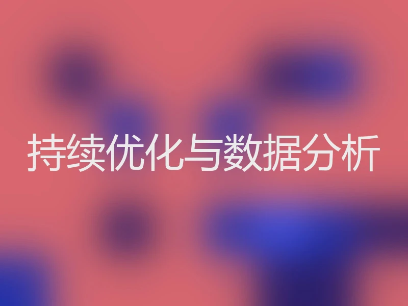 持续优化与数据分析