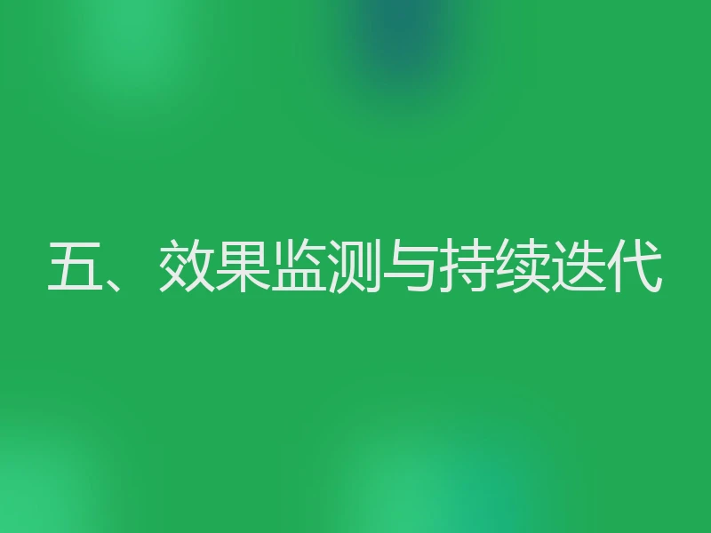 五、效果监测与持续迭代