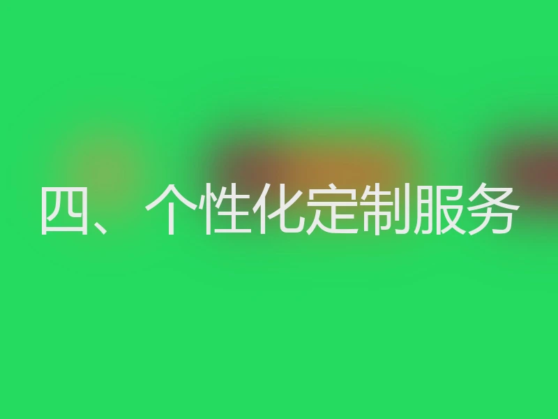 四、个性化定制服务