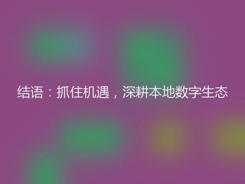 结语:抓住机遇,深耕本地数字生态