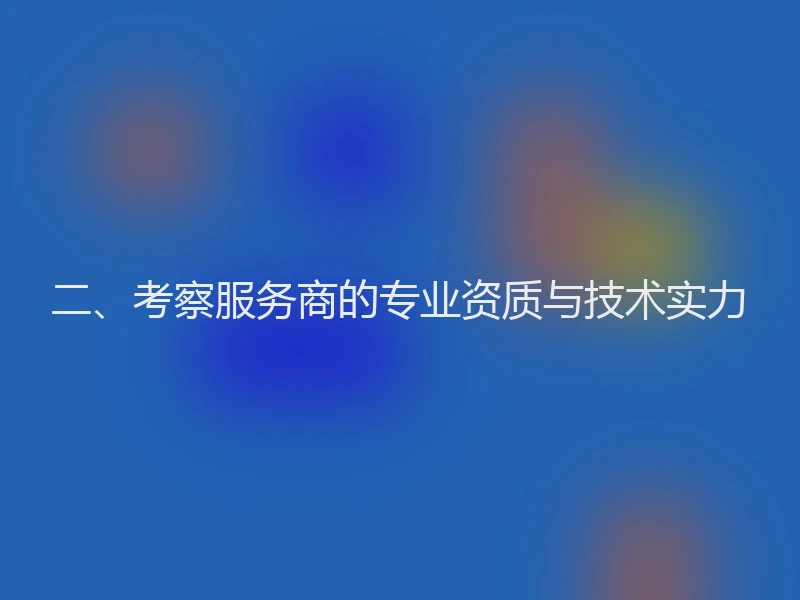 二、考察服务商的专业资质与技术实力