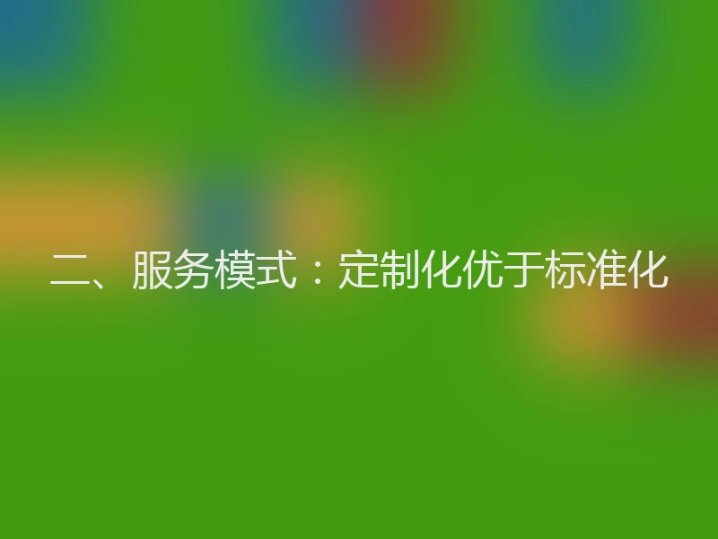 二、服务模式：定制化优于标准化