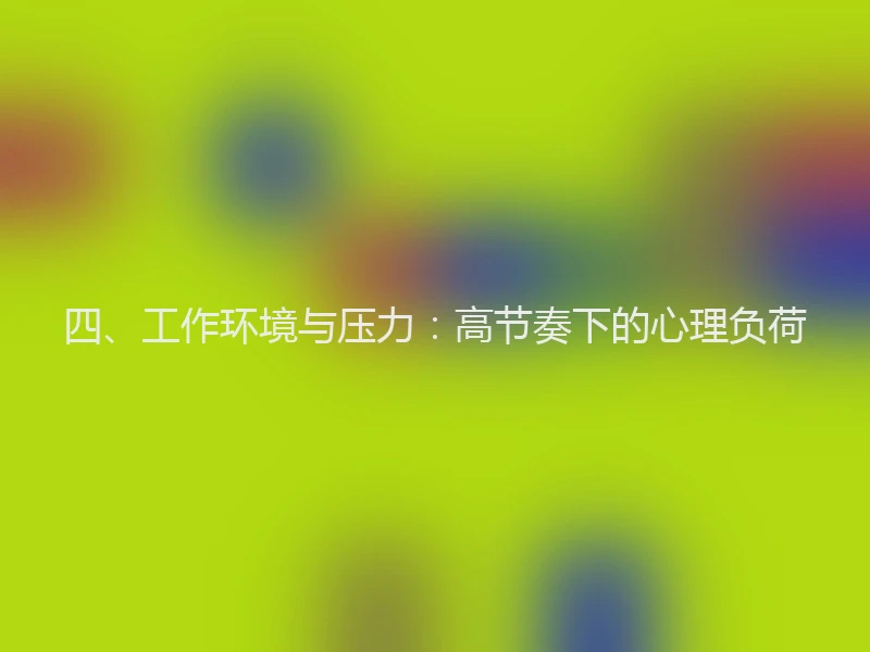 四、工作环境与压力：高节奏下的心理负荷