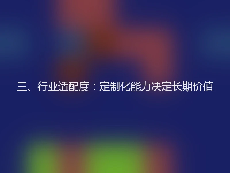 三、行业适配度：定制化能力决定长期价值