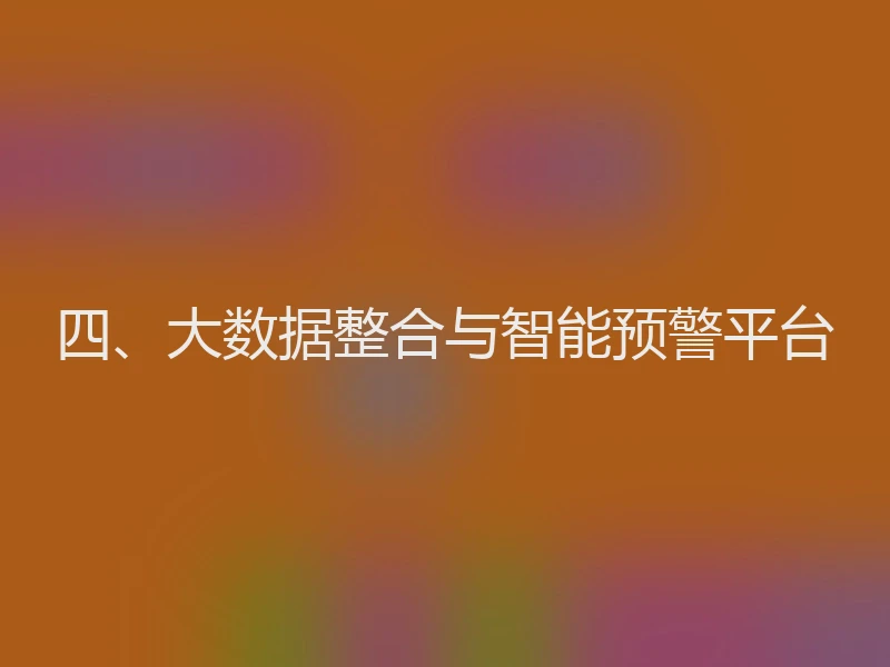 四、大数据整合与智能预警平台