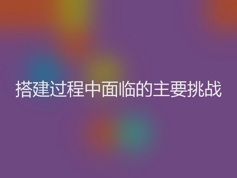 搭建过程中面临的主要挑战