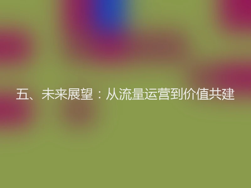 五、未来展望：从流量运营到价值共建