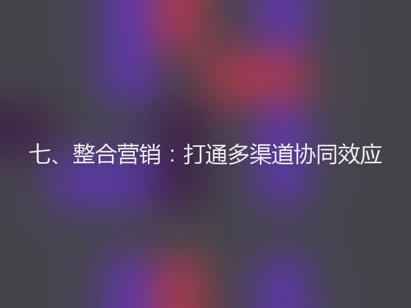 七、整合营销:打通多渠道协同效应
