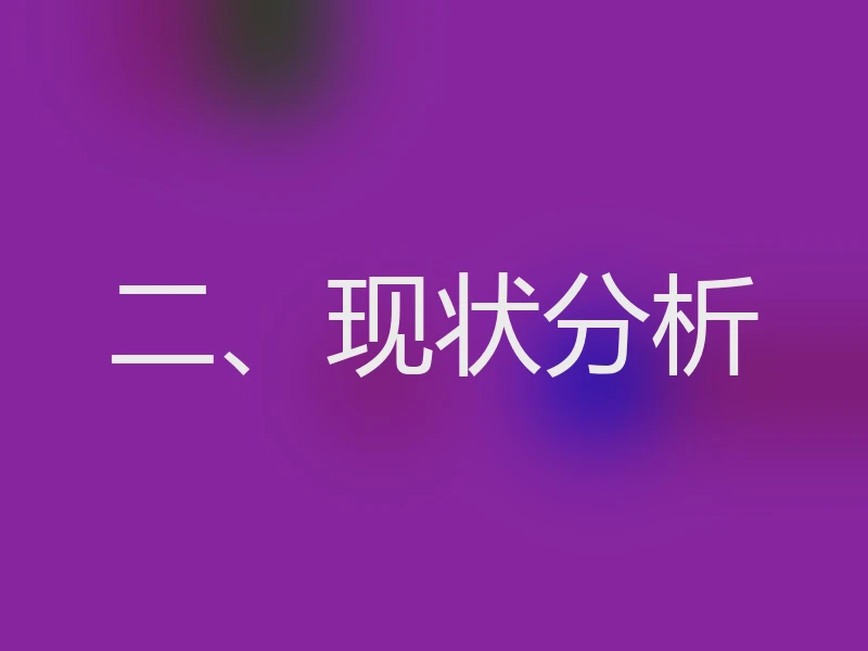 二、现状分析