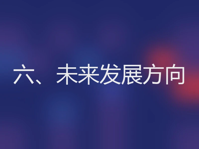 六、未来发展方向