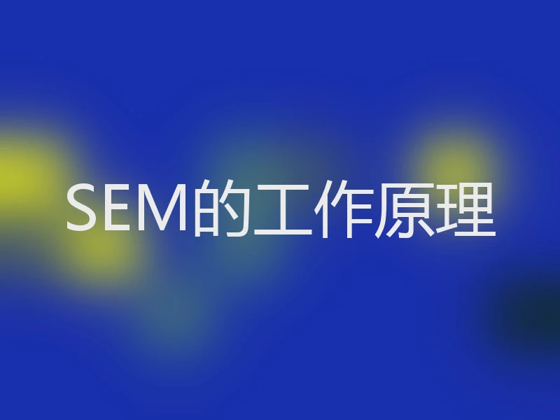 SEM的工作原理