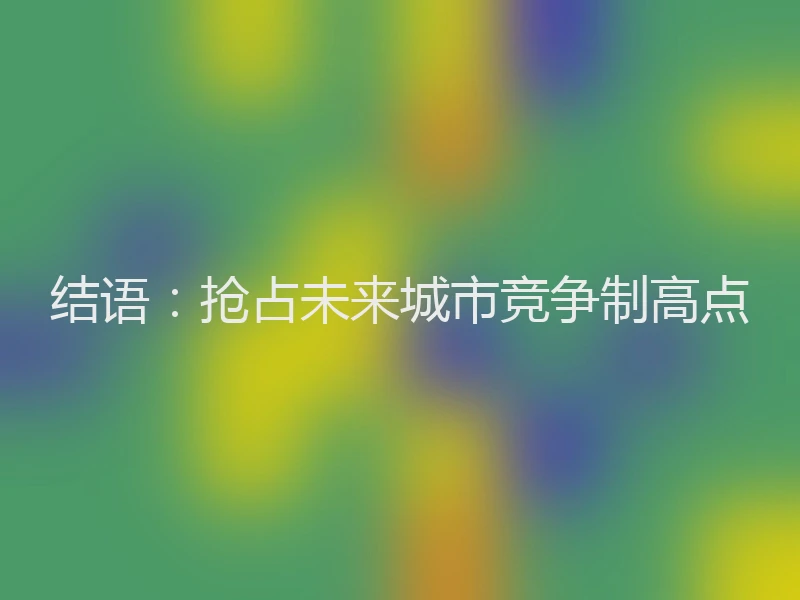 结语：抢占未来城市竞争制高点