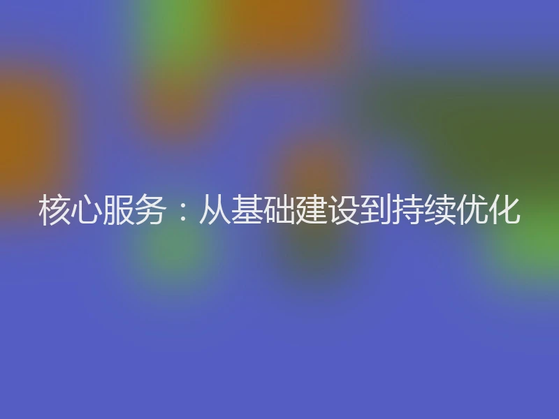 核心服务：从基础建设到持续优化