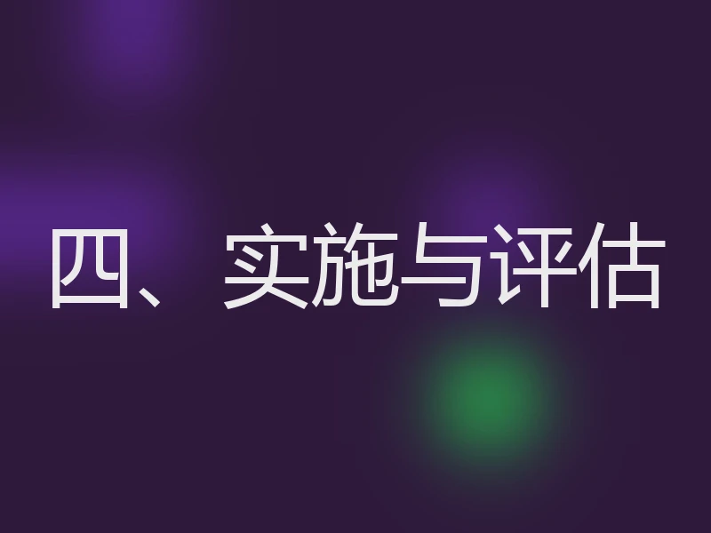 四、实施与评估