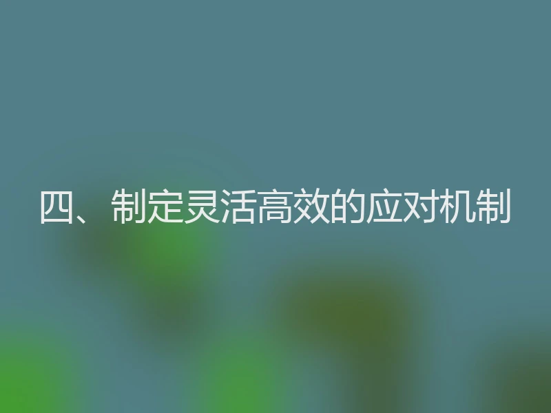 四、制定灵活高效的应对机制