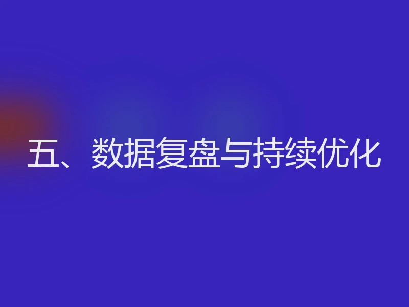 五、数据复盘与持续优化