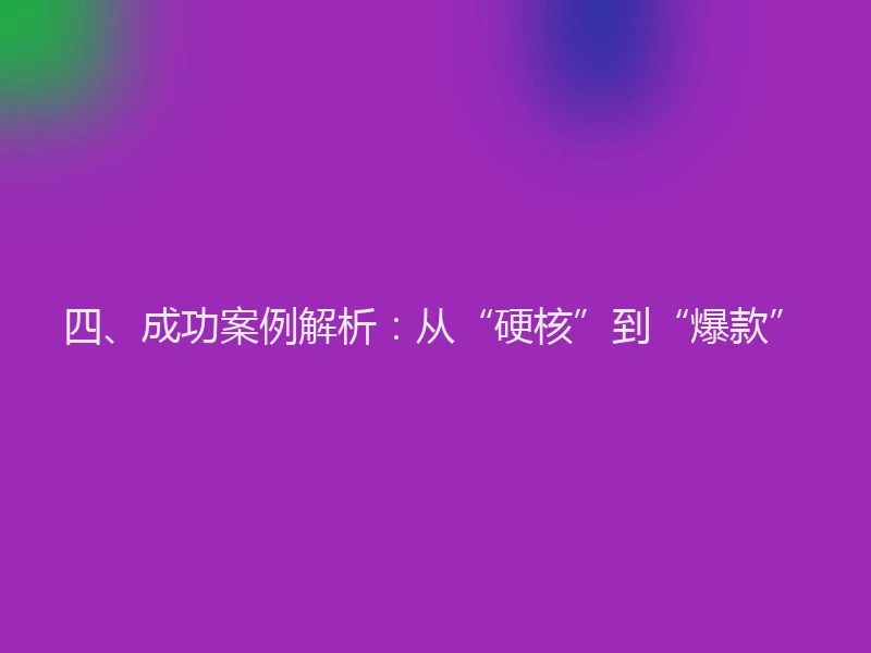 四、成功案例解析：从“硬核”到“爆款”
