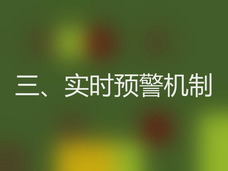 三、实时预警机制