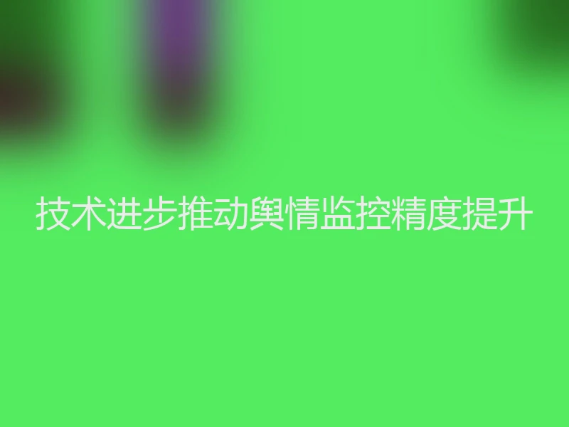 技术进步推动舆情监控精度提升