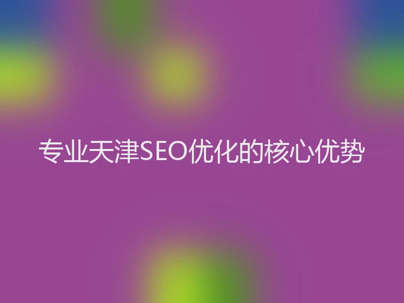 专业天津SEO优化的核心优势