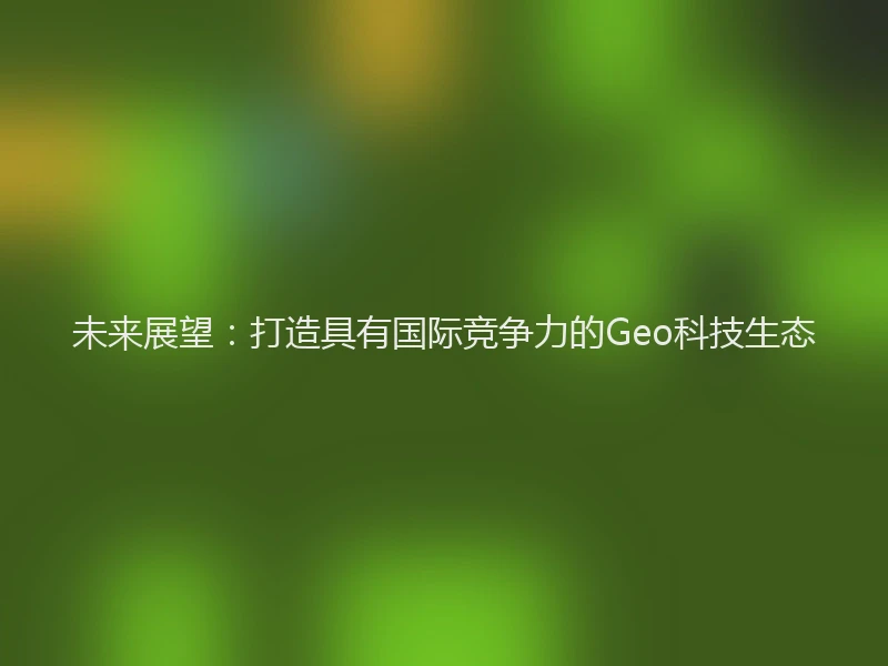 未来展望：打造具有国际竞争力的Geo科技生态