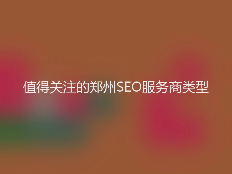 值得关注的郑州SEO服务商类型