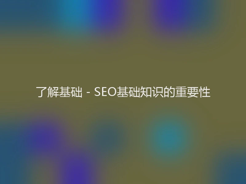 了解基础 - SEO基础知识的重要性