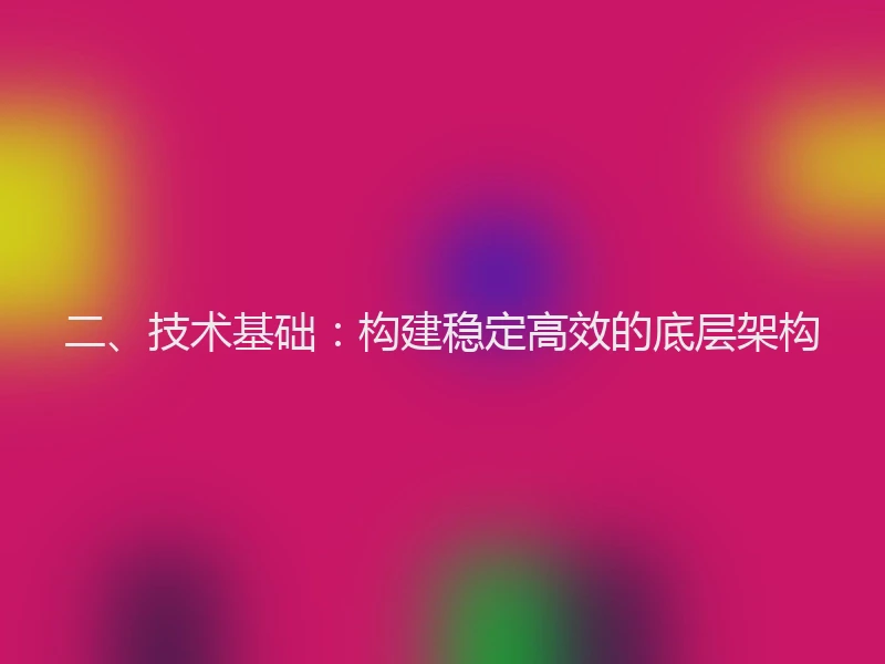 二、技术基础：构建稳定高效的底层架构