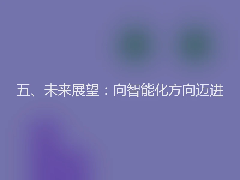 五、未来展望：向智能化方向迈进