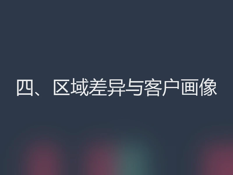 四、区域差异与客户画像