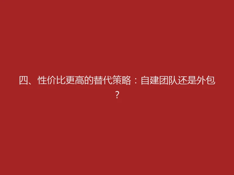 四、性价比更高的替代策略：自建团队还是外包？