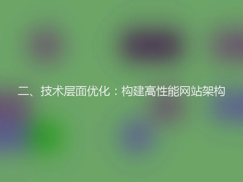 二、技术层面优化：构建高性能网站架构