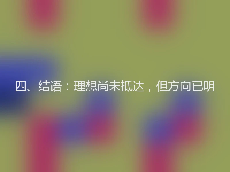四、结语：理想尚未抵达，但方向已明