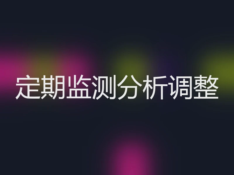 定期监测分析调整