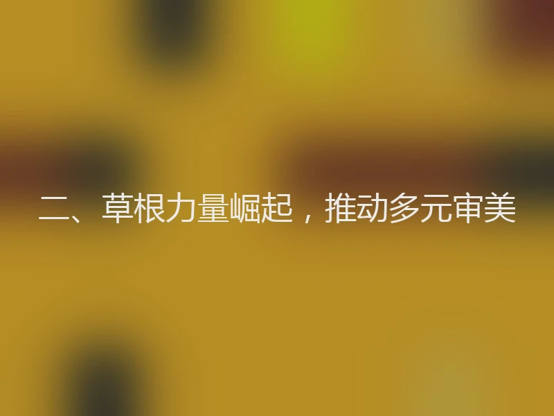 二、草根力量崛起，推动多元审美