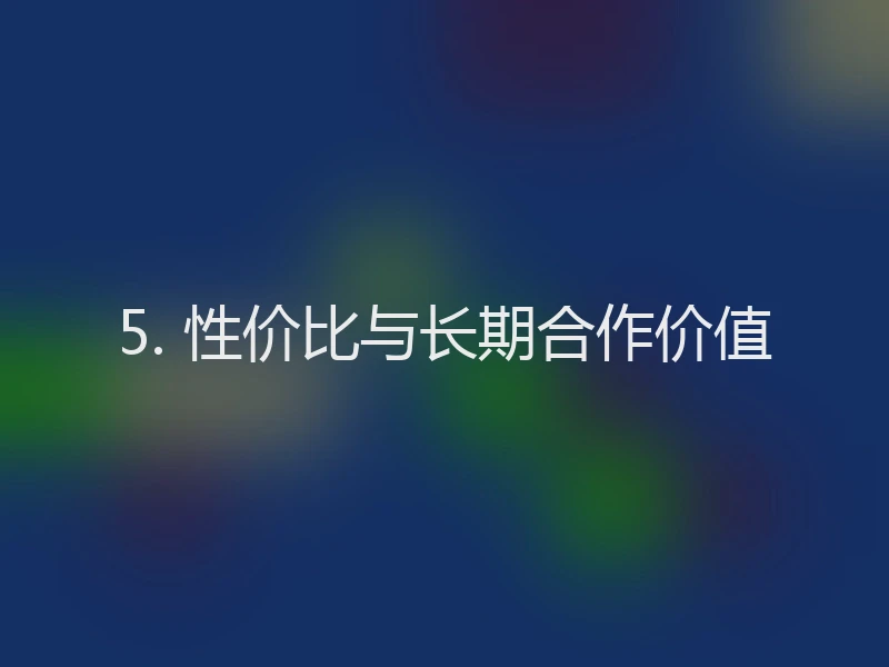 5. 性价比与长期合作价值